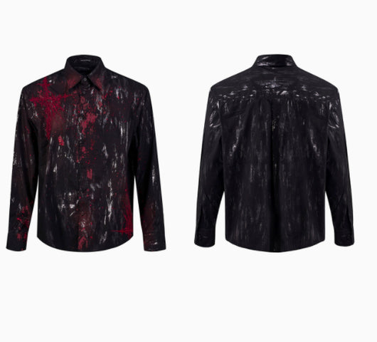 Camisa Acolchada Gothic Otoñal con Bordados en Hombros - Image 8