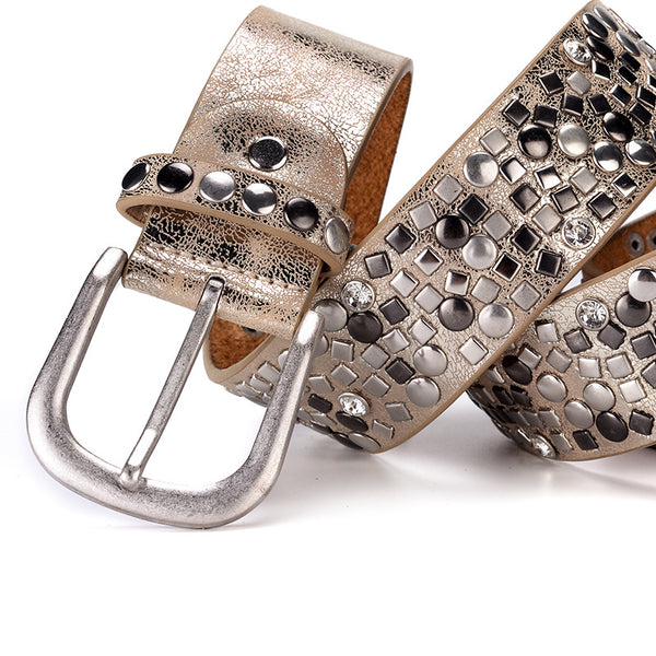Cinturón para Mujer con Remaches Decorativos
