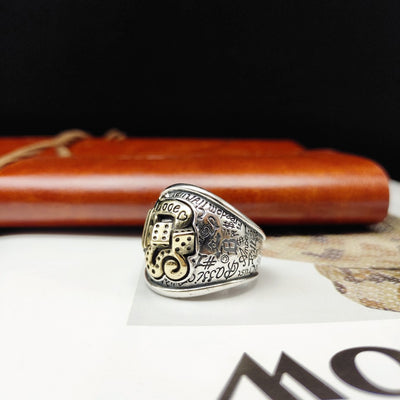 Anillo de Plata 925 Hip-hop Graffiti Retro Personalizado - Image 3