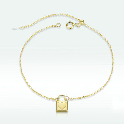 Pulsera de Plata con Candado de Corazón - Diseño Elegante - Image 2