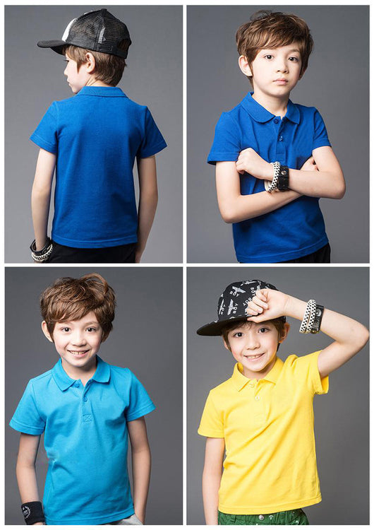 Polo Infantil de Algodón Puro con Cuello Clásico - Image 13