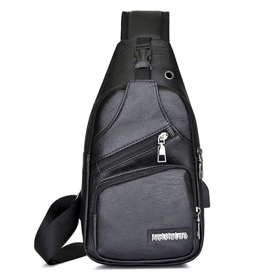 Bolsa Cruzada Casual para Hombre con Diseño Asimétrico - Image 2