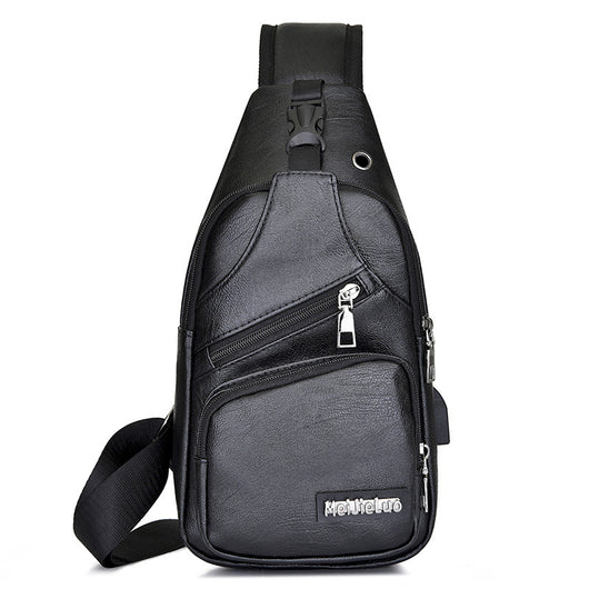 Bolsa Cruzada Casual para Hombre con Diseño Asimétrico - Image 2