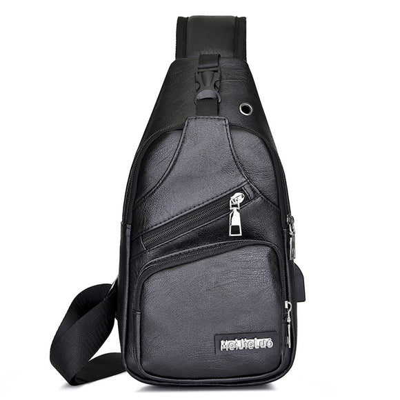 Bolsa Cruzada Casual para Hombre con Diseño Asimétrico