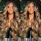 Peluca Frontal de Encaje Ondas Medianas Cabello Largo Rizado Cobertura Total