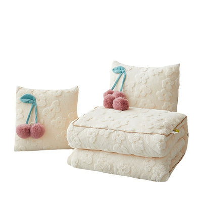 Almohada y Manta 2 en 1 de Felpa Gruesa para Niñas - Image 5