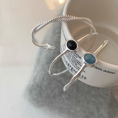 Pulsera de Aguamarina Elegante con Efecto Frío para Mujer - Image 3