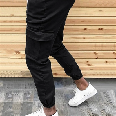 Pantalones Casuales para Hombre con Bolsillos Parche y Corte Relajado - Image 5