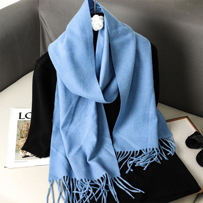 Pashmina Cálida de Color Sólido para Mujer - Chal Suave Estilo Cashmere - Image 4