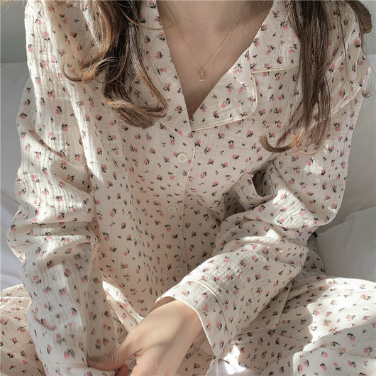 Pijama Largo Estampado Floral para Mujer - Conjunto Cómodo de Manga Larga - Image 4
