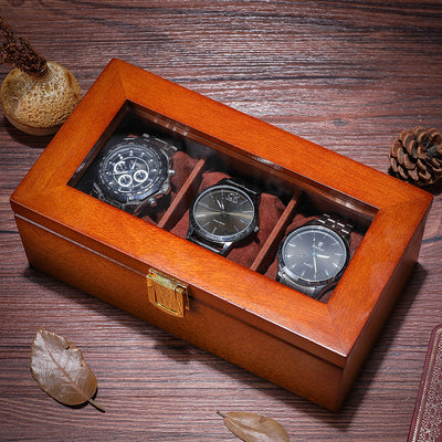 Caja Organizadora para Relojes de Madera con Vitrina de Cristal - Image 16