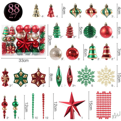 Set de 88 Bolas Navideñas Decorativas - Image 4