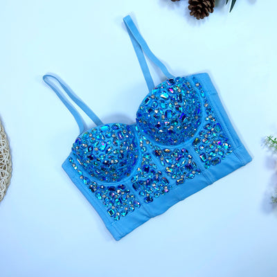 Top Corto Beaded con Diamantes - Estilo Hot Girl Elegante - Image 16