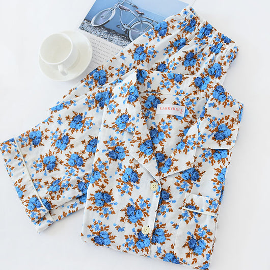Pijama Estilo Pastoral Japonés para Mujer - Algodón Gasa Manga Larga - Image 18