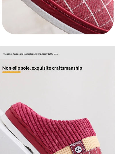 Pantuflas de Algodón para Hombre Invierno - Suela Gruesa Antideslizante - Image 12