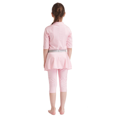 Traje de Baño Infantil Clásico de Color Sólido - Image 12