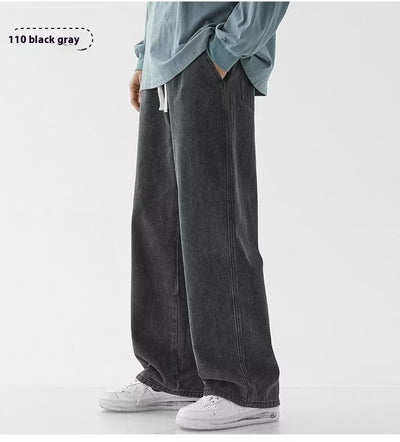 Pantalones Vaqueros Rectos Hombre Primavera Verano Talle Alto Pierna Ancha Urbano - Image 13