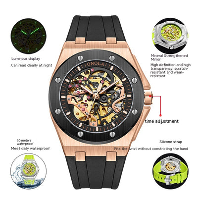 Reloj Mecánico Automático Impermeable con Esfera Luminosa - Image 3