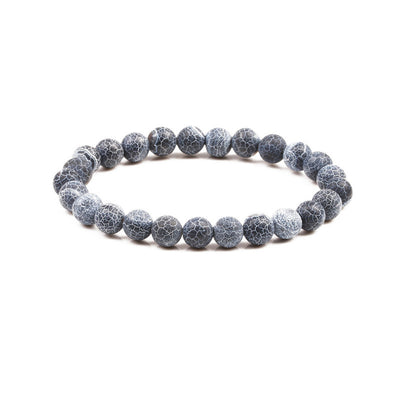 Pulsera de Granito Desgastado para Hombre - Estilo Europeo y Americano con Cuentas - Image 5