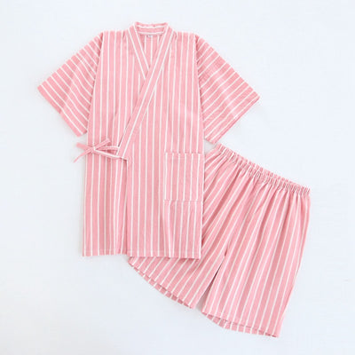Pijama de Algodón Lavado con Rayas Finas - Image 17