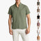 Camisa Casual de Lino y Algodón Transpirable para Hombre - Manga Corta