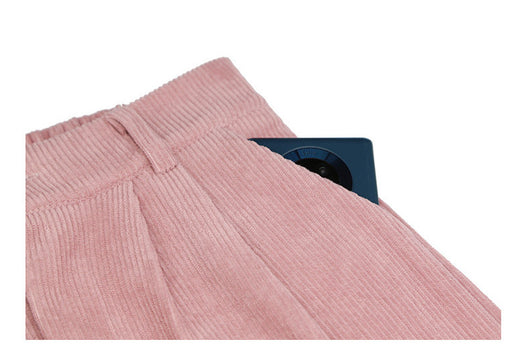 Pantalones de Pana Cintura Alta Pierna Ancha Estilo Retro - Image 10