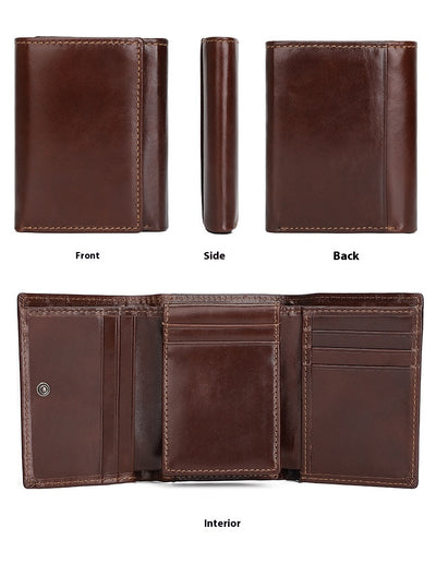 Billetera Vintage de Cuero con Protección RFID y Múltiples Compartimentos - Image 17