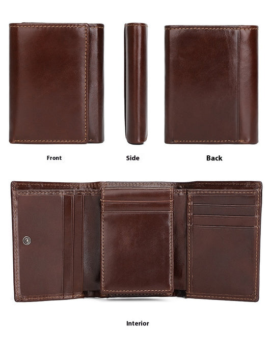 Billetera Vintage de Cuero con Protección RFID y Múltiples Compartimentos - Image 17