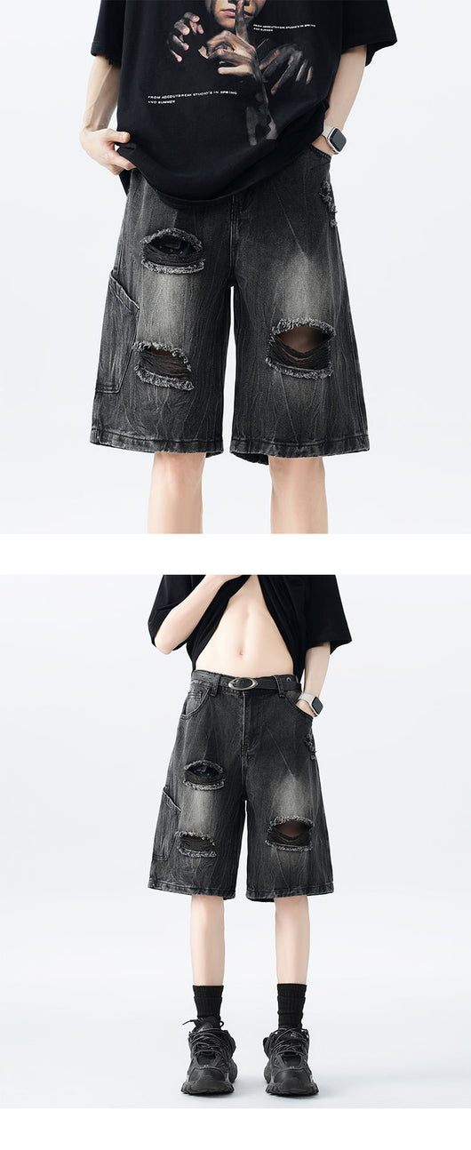 Shorts de Mezclilla Desgastados con Estilo Vintage - Image 15