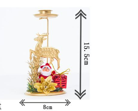 Candelabro Navideño de Hierro - Decoración de Escritorio - Image 10