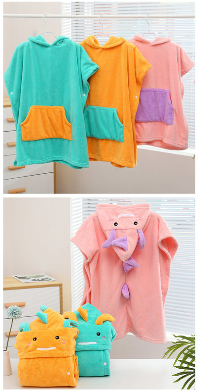 Bata de Baño Infantil Absorbente con Capucha Diseño Dinosaurio - Image 11