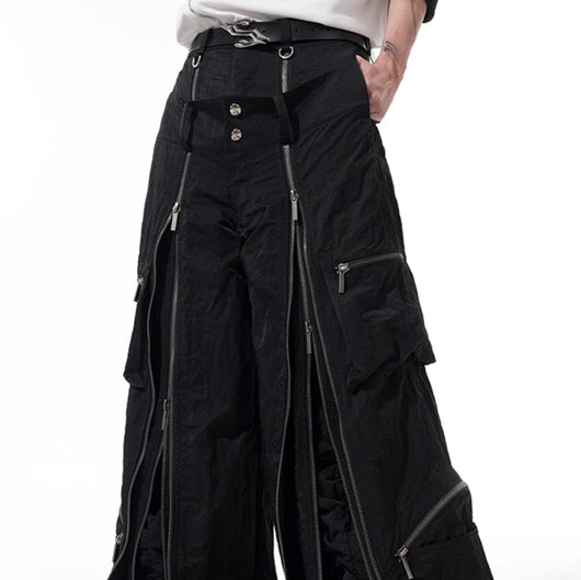 Pantalones Casuales con Diseño Multi-Cierre de Tres Pliegues - Image 9