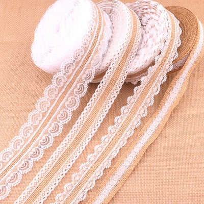 Rollo de Encaje de Lino Premium para Manualidades DIY, Bodas y Navidad - Image 9
