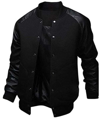 Chaqueta de Algodón para Hombre con Cuello de Pie y Costuras de Diamante - Image 3