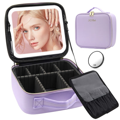 Maletín de Maquillaje Profesional con Espejo LED y Gran Capacidad de Almacenamiento - Image 13