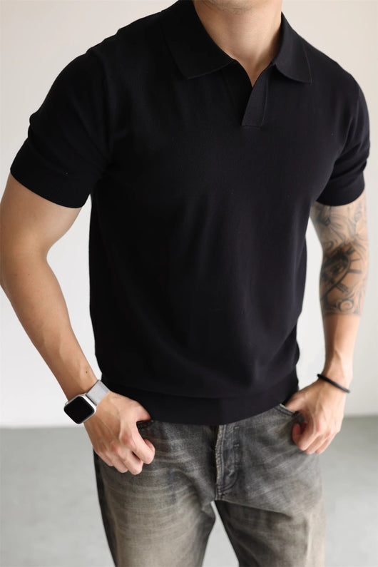 Suéter Tipo Polo de Seda Helada para Hombre - Diseño Sofisticado y Fresco - Image 32
