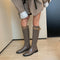 Botas Retro de Caballero con Punta Redonda para Mujer