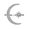Anillos de Moda Europeos y Americanos con Estrellas y Luna de Circonia