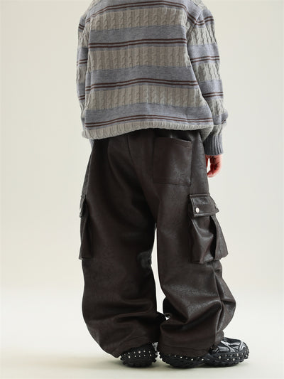 Pantalones de Trabajo en Cuero con Forro Polar para Niño - Image 8