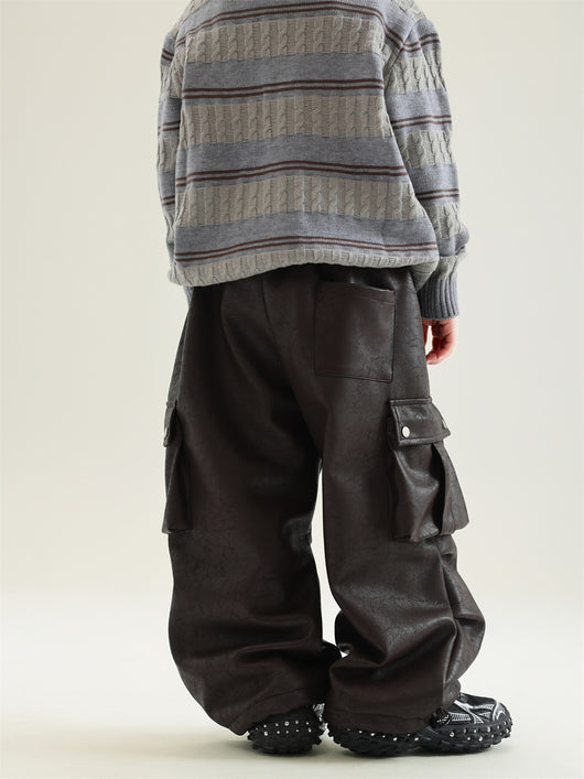Pantalones de Trabajo en Cuero con Forro Polar para Niño - Image 8