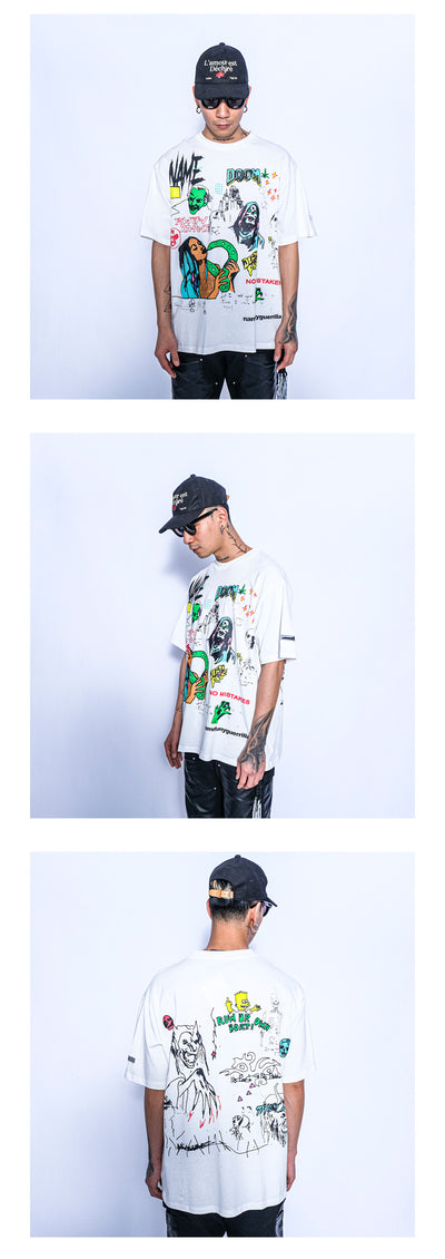 Playera Casual de Verano para Hombre con Diseño Gráfico en Colores Sólidos - Image 7