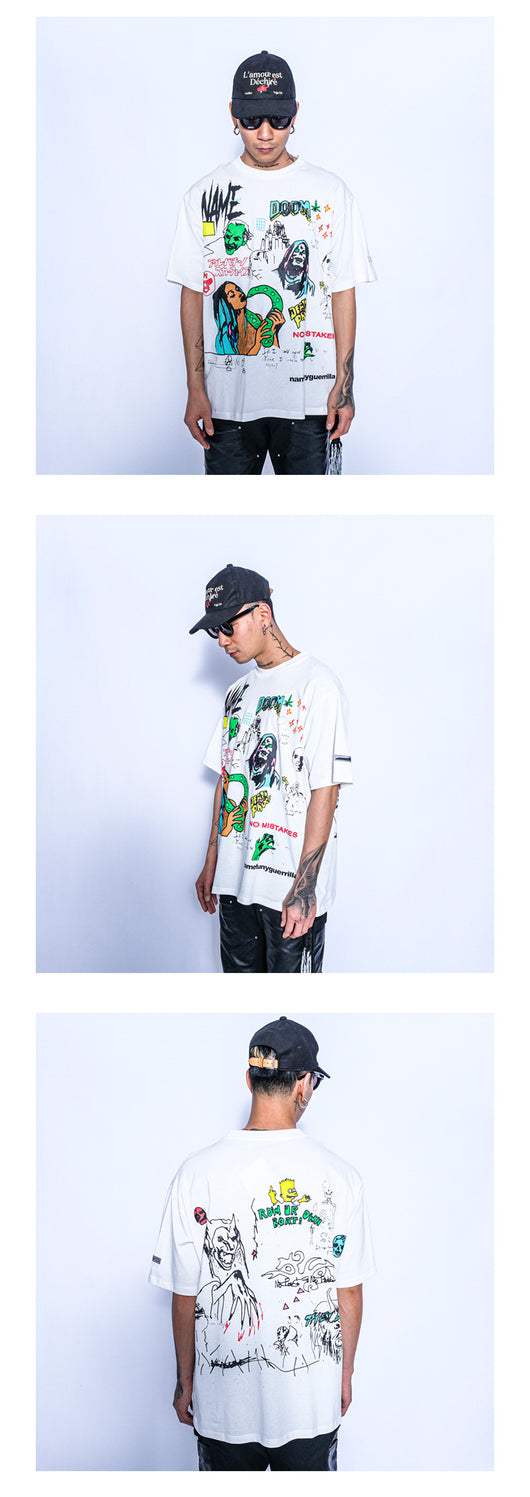 Playera Casual de Verano para Hombre con Diseño Gráfico en Colores Sólidos - Image 7