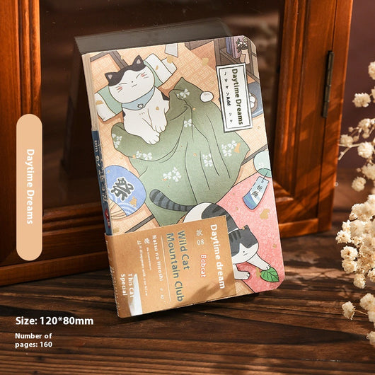 Cuaderno de Bolsillo Gato Montaña - Diario Ilustrado a Mano con Diseño Kawaii - Image 11