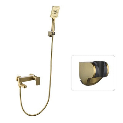 Conjunto de Ducha Giratorio de Cobre Elevable con Soporte de Pared - Image 4