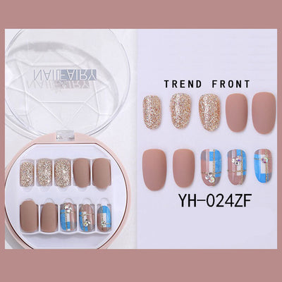 Uñas Postizas Coreanas Removibles Waterproof - Set 30 Piezas Manicura Instantánea - Image 44