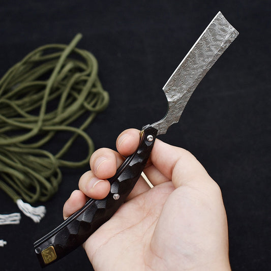 Cuchillo Plegable Damascus para Camping y Aventura Outdoor