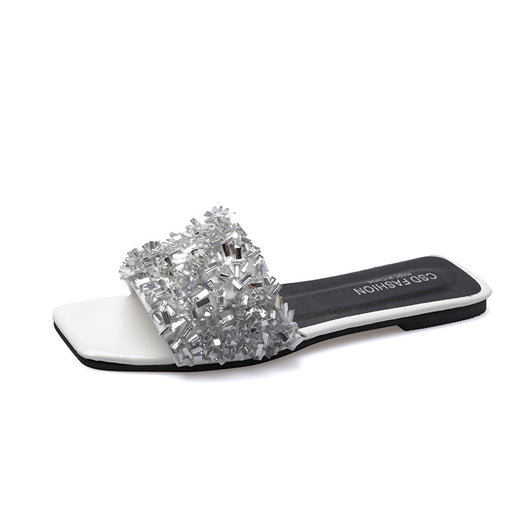 Sandalias de Playa Plus Size con Strass para Mujer - Image 6