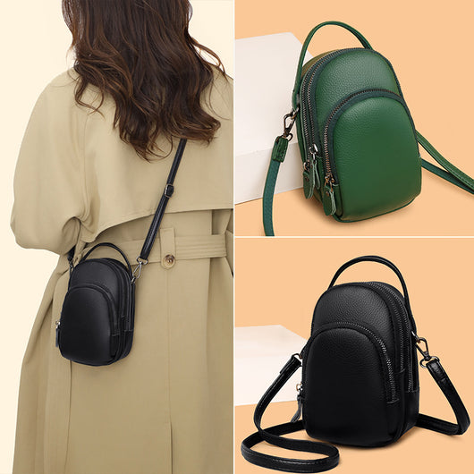 Bolso Bandolera de Cuero Multicapa - Diseño Minimalista y Funcional - Image 15