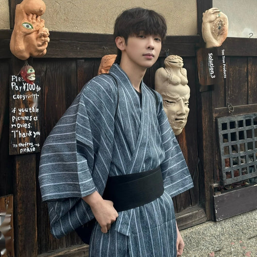 Kimono Formal Tradicional Japonés para Hombre - Image 7