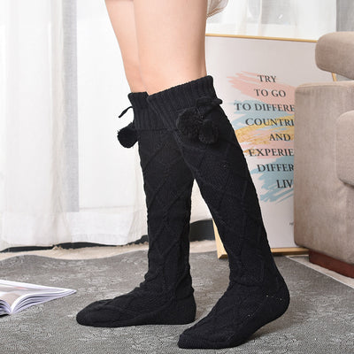 Medias Largas de Algodón Trenzado para Botas Mujer - Image 6
